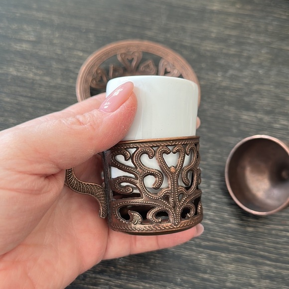 Traditional Ottoman Turkish Coffee set of 2 - Picture 5 of 9